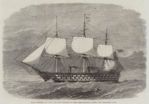 HMS Victoria, 102 canons, le nouveau navire amiral de la flotte méditerranéenne - Edwin Weedon