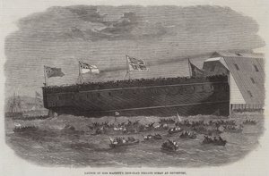 Lancement de la frégate cuirassée de Sa Majesté Ocean à Devonport - Edwin Weedon