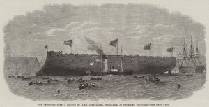 Notre flotte cuirassée, lancement du HMS Lord Clyde, Steam-Ram, à Pembroke Dockyard - Edwin Weedon