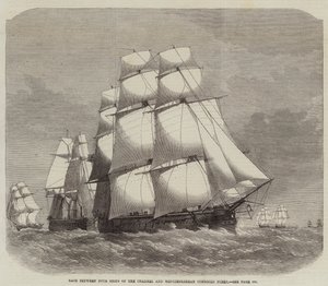 Course entre quatre navires de la flotte combinée de la Manche et de la Méditerranée - Edwin Weedon