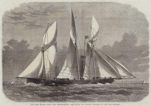 Le Royal Thames Yacht Club Schooner-Match, le Xantha et Gloriana virant au Nore