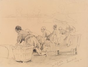 Lavandières au bord de la Seine - Eero Järnefelt