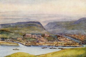 Le Rhin : Bingen, depuis le Germania Denkmal