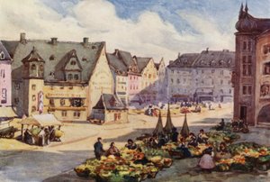 Le Rhin : La place du marché, Mayence