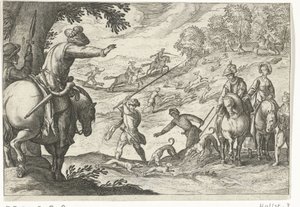 Paysage avec chasse au lièvre - Egbert Jansz.