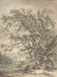Un homme se reposant sous un arbre