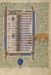 Page du calendrier pour le mois d