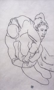 Être embrassé - Egon Schiele