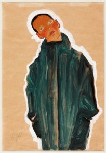 Garçon en manteau vert, 1910