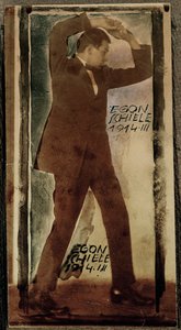 Egon Schiele, les bras levés ... (photo) - Egon Schiele