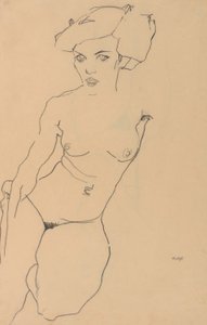 Femme nue agenouillée
