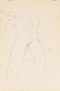 Femme nue agenouillée, 1912