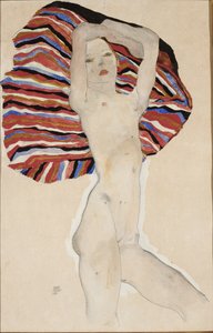 Nu contre un matériau coloré, 1911