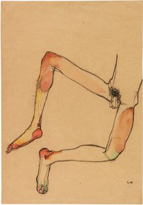 Abdomen masculin nu, 1910 - Egon Schiele