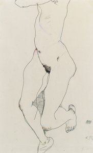 Femme courant, 1913 - Egon Schiele