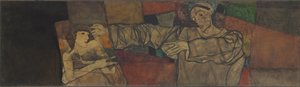 Autoportrait avec modèle - Egon Schiele