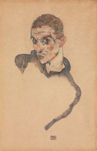 Autoportrait; Selbstbildnis, 1914 - Egon Schiele