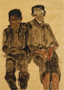 Deux garçons assis, 1910