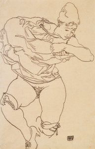 Femme se déshabillant, 1917