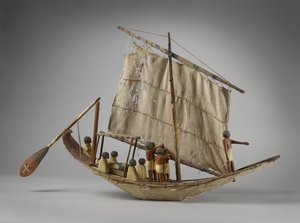 Modèle de bateau funéraire, de Beni Hasan, probablement Moyen Empire, c.2060-1786