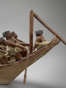 Modèle de bateau funéraire, de Beni Hasan, probablement Moyen Empire, c.2060-1786 (détail)