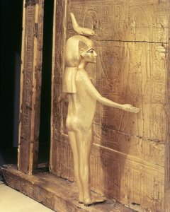 Détail de Selket du coffre canope de Toutankhamon (vers 1370-52 av. J.-C.) Nouveau Royaume