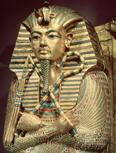 Détail du deuxième cercueil anthropoïde de Toutankhamon - Egyptian 18th Dynasty