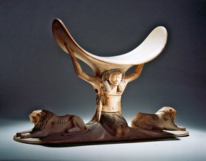 Appuie-tête avec Shu, le dieu égyptien de l