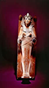 Image du roi sur son lit funéraire, de la tombe de Toutankhamon, Nouvel Empire