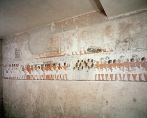 Intérieur de la tombe de Ramose, Nouvel Empire, vers 1360 av. J.-C. (peinture murale)