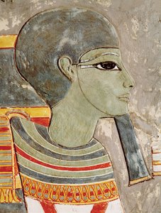 Relief peint du dieu Ptah dans la vallée des Rois, de la tombe de Horemheb