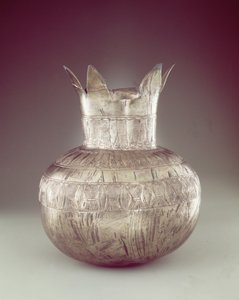 Vase grenade, de la tombe de Toutankhamon, Nouvel Empire (argent ou électrum) - Egyptian 18th Dynasty