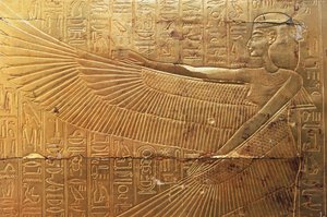 Relief du panneau arrière externe de la deuxième chapelle funéraire, Trésors de Toutankhamon, Égypte, civilisation égyptienne, Nouvel Empire, XVIIIe dynastie - Egyptian 18th Dynasty