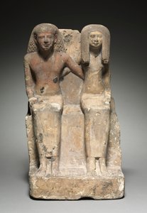 Statue de couple assis, vers 1479-1425 av. J.-C. - Egyptian 18th Dynasty