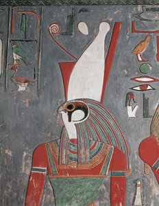 Horus portant la double couronne, tombe de Horemheb, vallée des Rois, Louxor, Thèbes antique