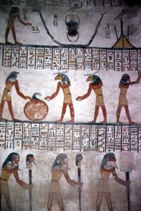 Fresque de la Chambre I dans la tombe de Ramsès VI, Nouvel Empire (vers 1145-1137 av. J.-C.)
