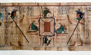 Antiquité égyptienne : le lac de feu en enfer. Papyrus d