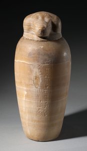 Vase canope avec tête de babouin, 664-525 avant J.-C.