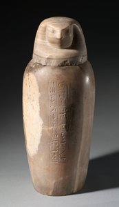 Vase canope avec tête de faucon, 664-525 av. J.-C.