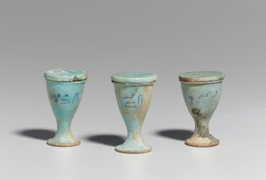 Trois tasses, 664-30 av. J.-C., Période tardive - Période ptolémaïque - Egyptian 26th Dynasty