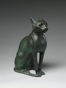Statuette de chat destinée à contenir un chat momifié, 332-30 avant J.-C.