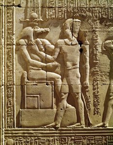Relief de Sobek et Ptolémée VI Philométor (180-45 av. J.-C.)