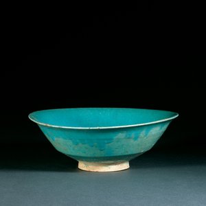 Bol émaillé turquoise fatimide