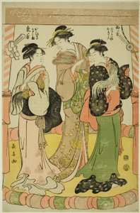 Le Combat de Coqs - Ohisa du Takashimaya et Okita du Naniwaya