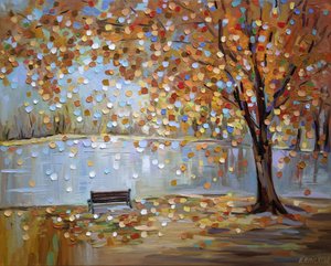 Un banc dans le parc en automne - Ekaterina Ermilkina