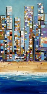 Plage urbaine haute en couleur