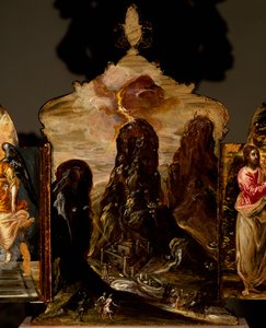 Mont Sinaï, triptyque portatif, par El Greco (1541-1614) - El (1541 1614) Greco