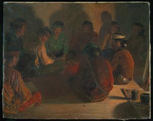Joueurs de cartes Navajo - Elbridge Ayer Burbank
