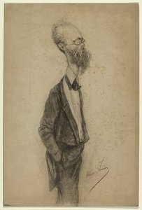 Portrait caricatural du peintre Willem Johannes Oppenoorth