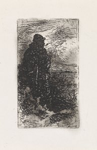 Pêcheur debout avec pipe